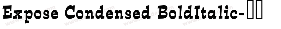 Expose Condensed BoldItalic字体转换